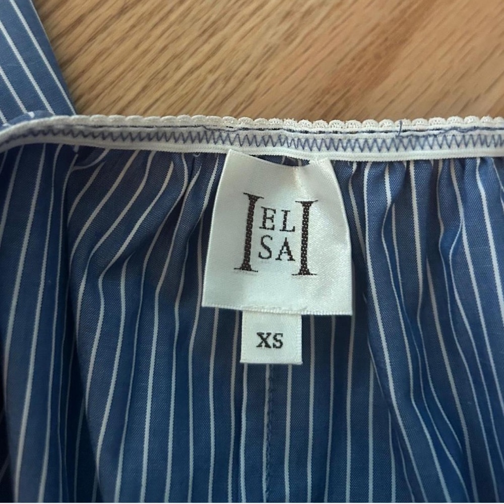 Helsa pinstripe poplin pants and bra top - Picture 4 of 5